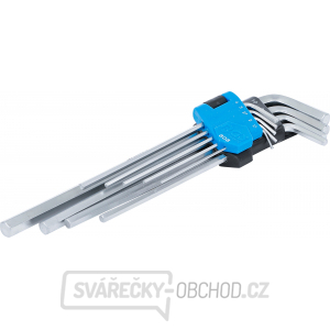 Sada zahnutých klíčů | velmi dlouhé | vnitřní šestihran 1,5 - 10 mm | 9dílná BGS 808 Sada zahnutých klíčů | velmi dlouhé | vnitřní šestihran 1,5 - 10 mm | 9dílná BGS 808 gallery main image