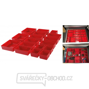 Sada plastových přihrádek | pro dílenský vozík | 17dílná, BGS 9550 Sada plastových přihrádek | pro dílenský vozík | 17dílná, BGS 9550 gallery main image