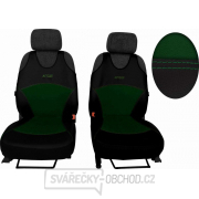 Autopotahy Active Sport kožené s alcantarou, sada pro dvě sedadla, zelené SIXTOL gallery main image