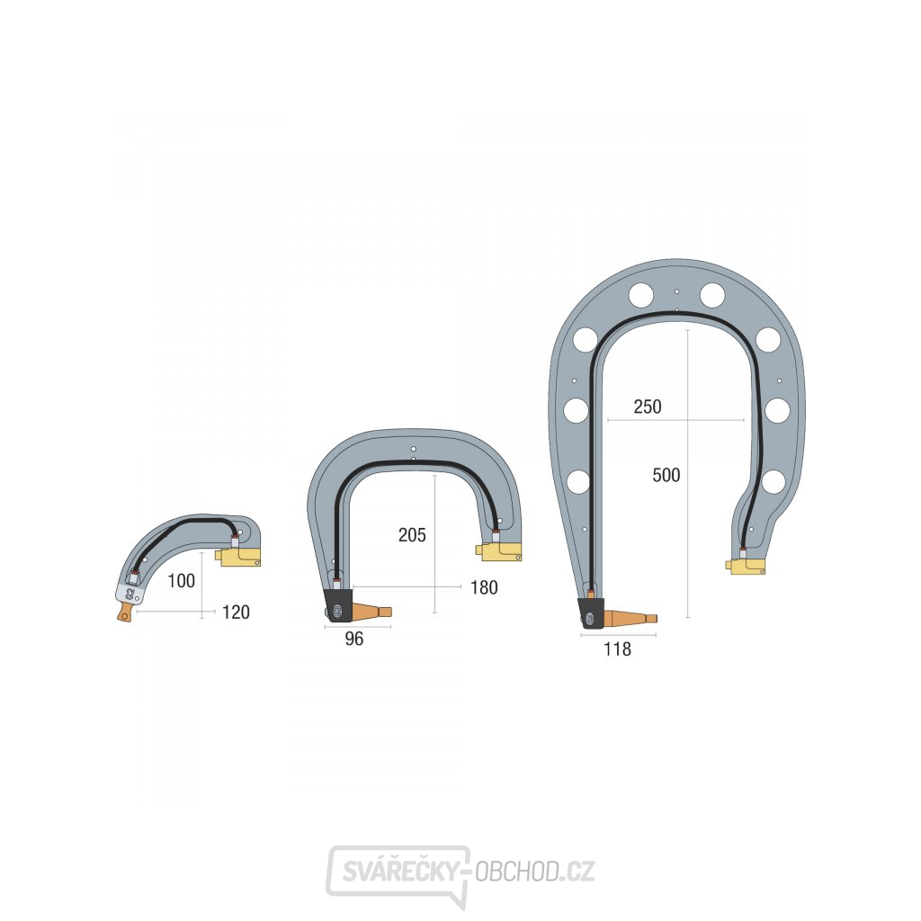 Sada 3 izolovaných ramen typu G - G2+G3+G4