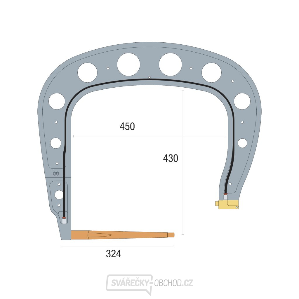 Náhradní rameno k bodovacím kleštím GYS G8 - izolované