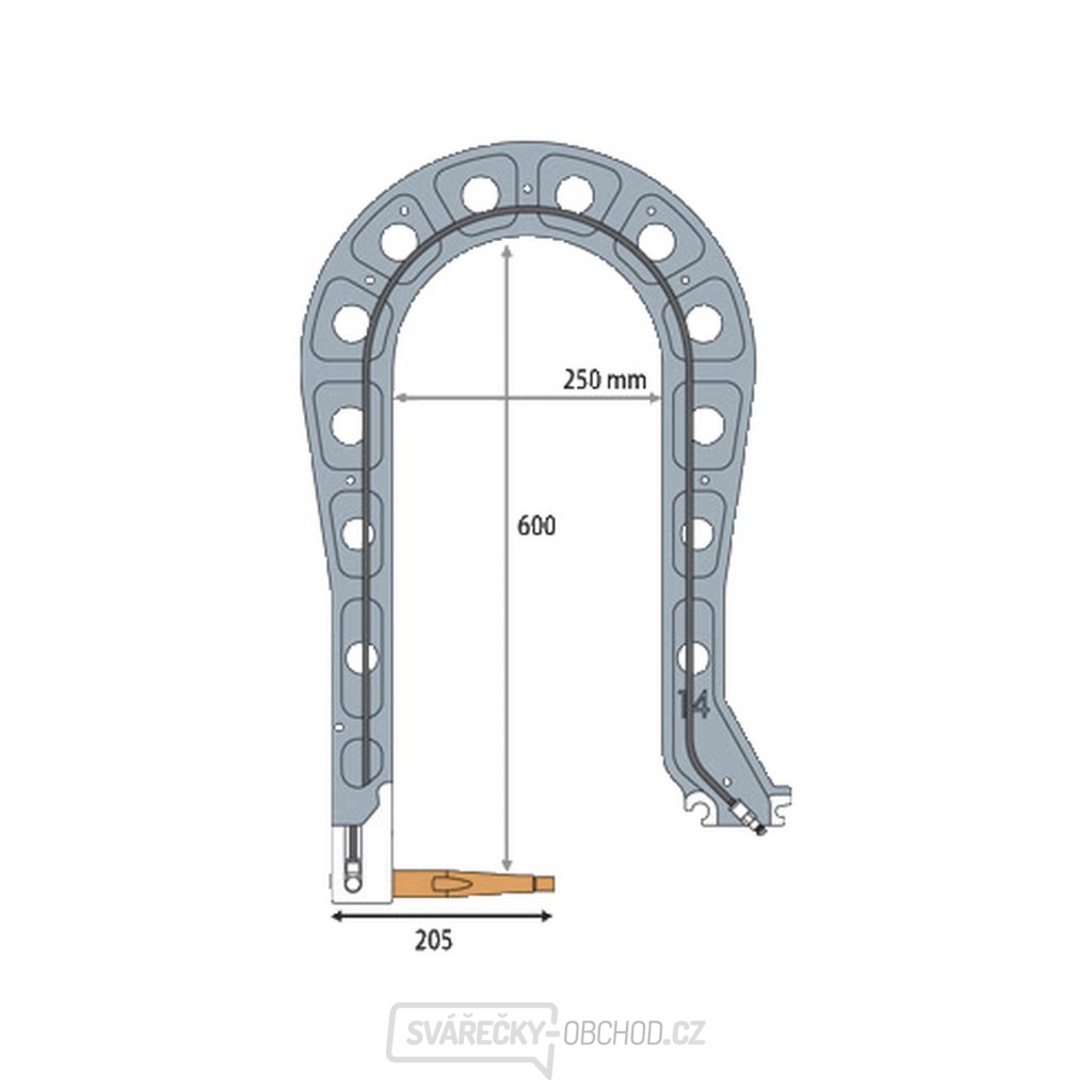 Náhradní rameno k bodovacím kleštím GYS typ C14 - izolované