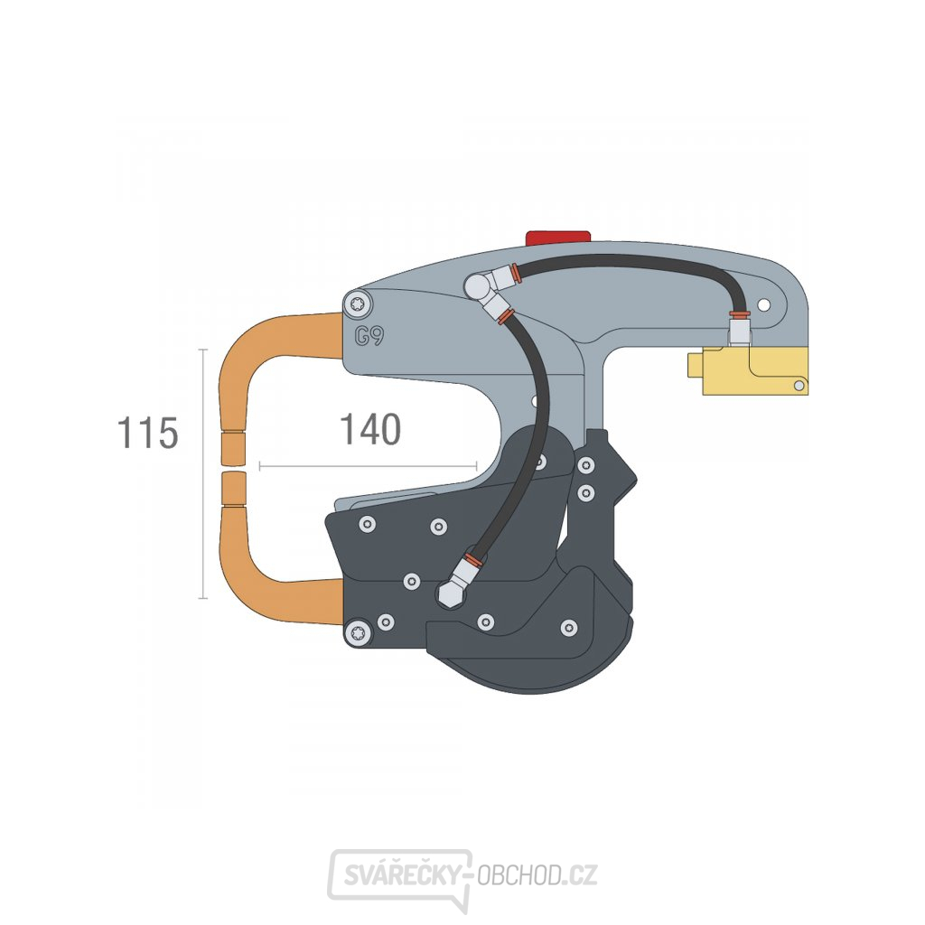 Náhradní rameno k bodovacím kleštím GYS G9 - izolované s rameny X1