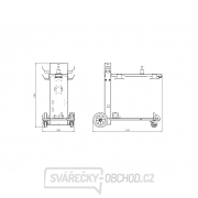 Vozík pro svářečky GYS 10m3 L + podpora podavače drátu Náhled