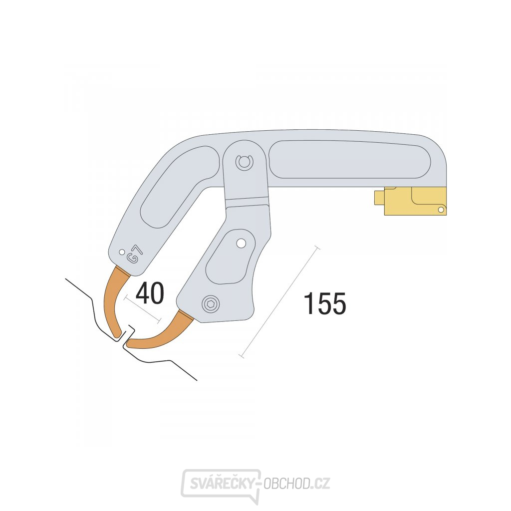 Náhradní rameno k bodovacím kleštím GYS G7 - izolované Náhradní rameno k bodovacím kleštím GYS G7 - izolované gallery main image