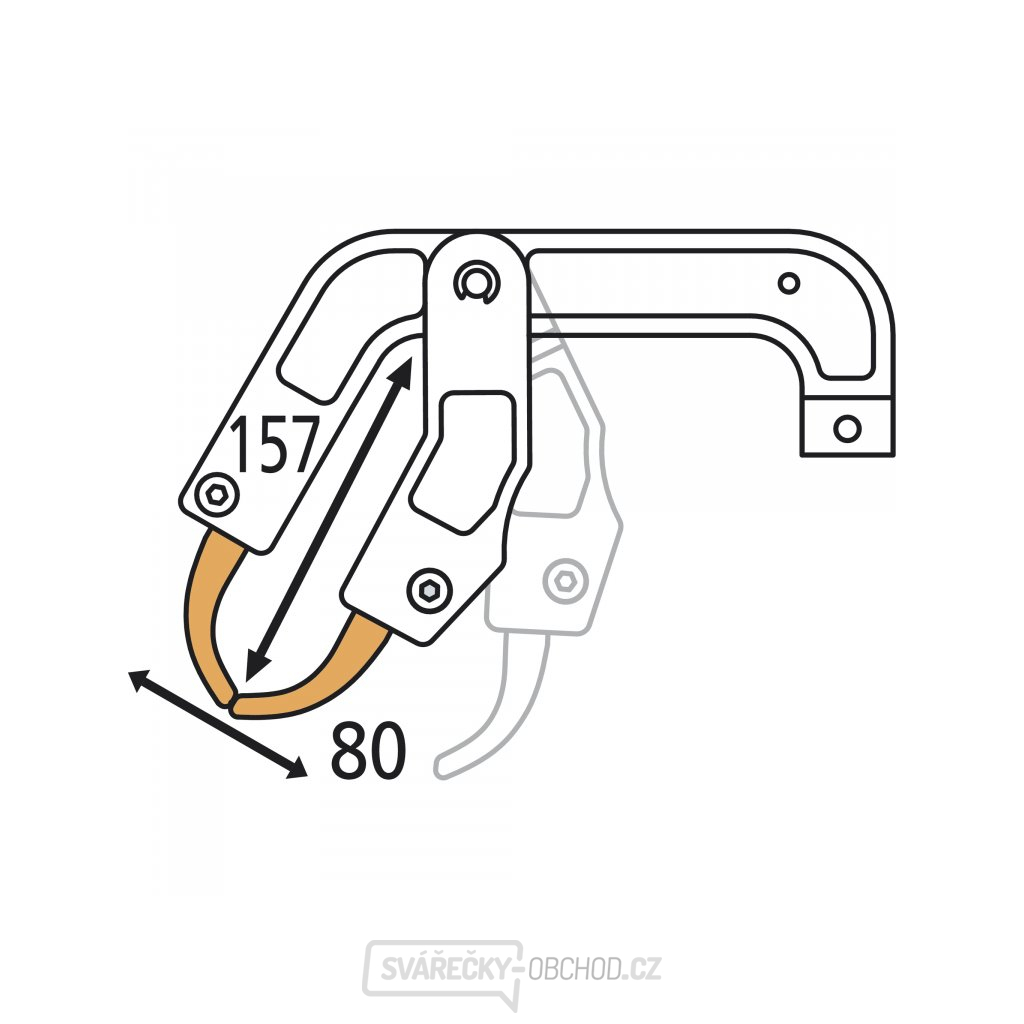 Náhradní rameno k pneumatickým bodovacím kleštím GYS typ RC4 Náhradní rameno k pneumatickým bodovacím kleštím GYS typ RC4 gallery main image