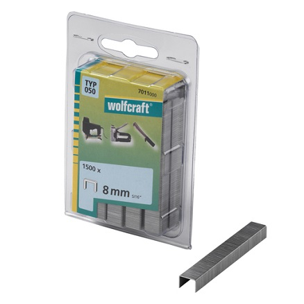 Spona široká čalounická typ 050, 10,55mm výška 6mm, 2000ks, WOLFCRAFT 7010000PHT