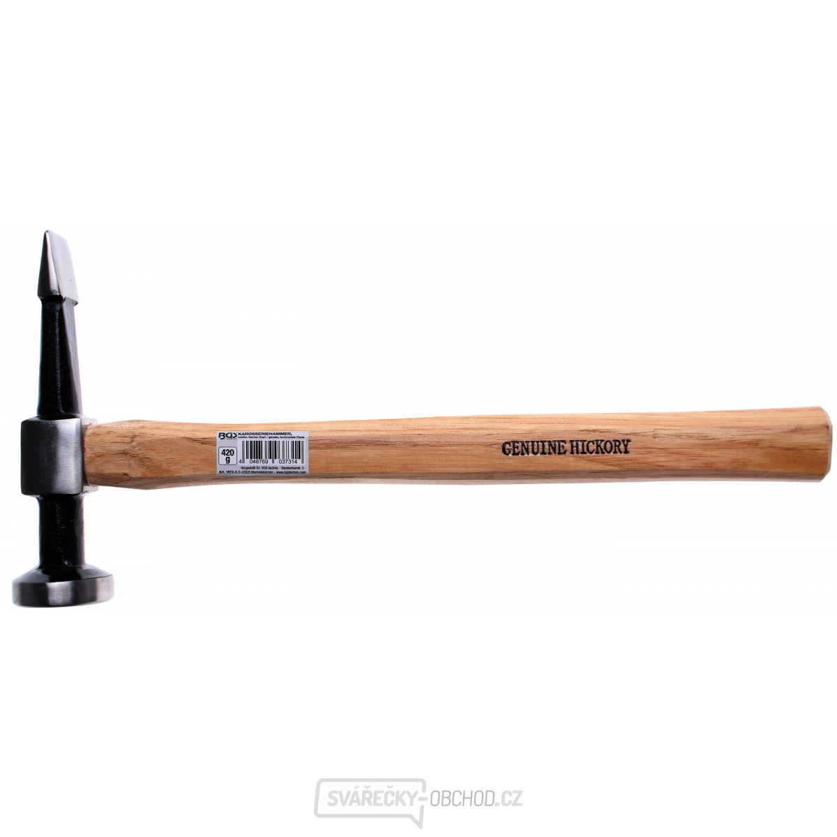 Karosářské kladivo | kulatá, plochá hlava / rovný, horizontální nos, BGS 1672-3