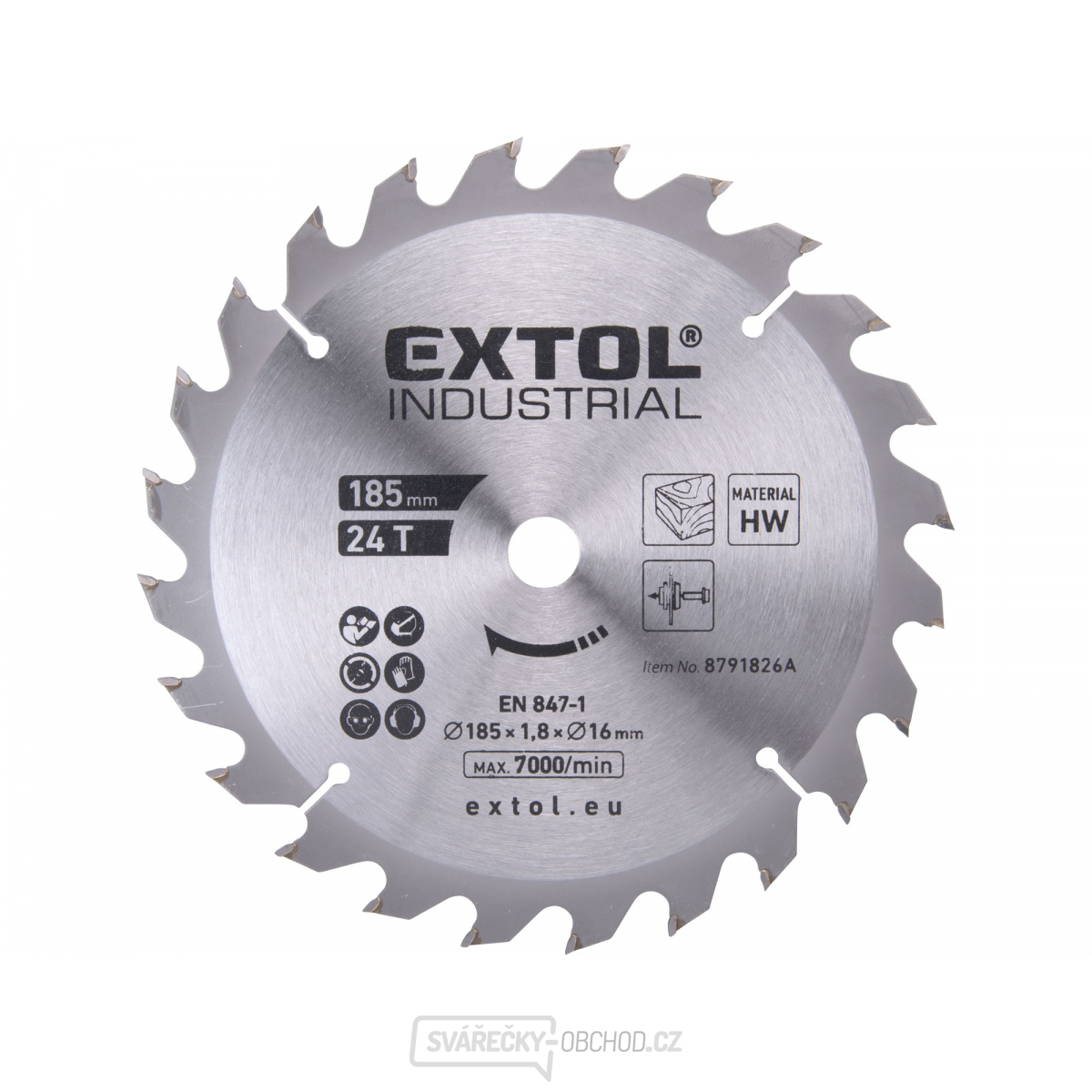 Kotouč pilový s SK plátky, 185x1,8x16mm, 24T