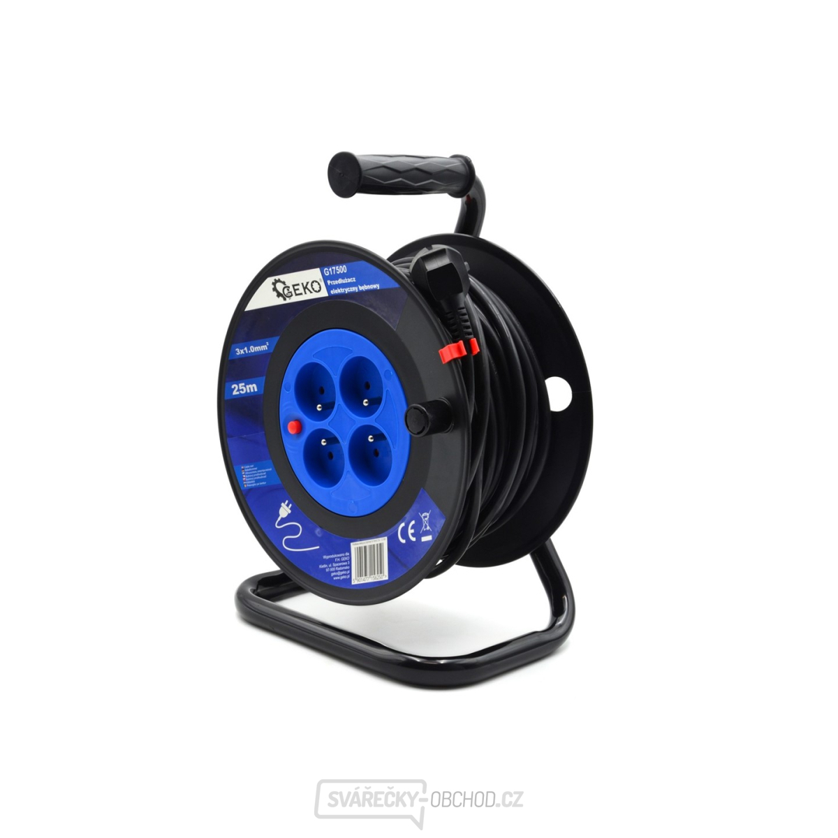 Elektrický naviják prodlužovací kabel 3x1,0mm2 25m