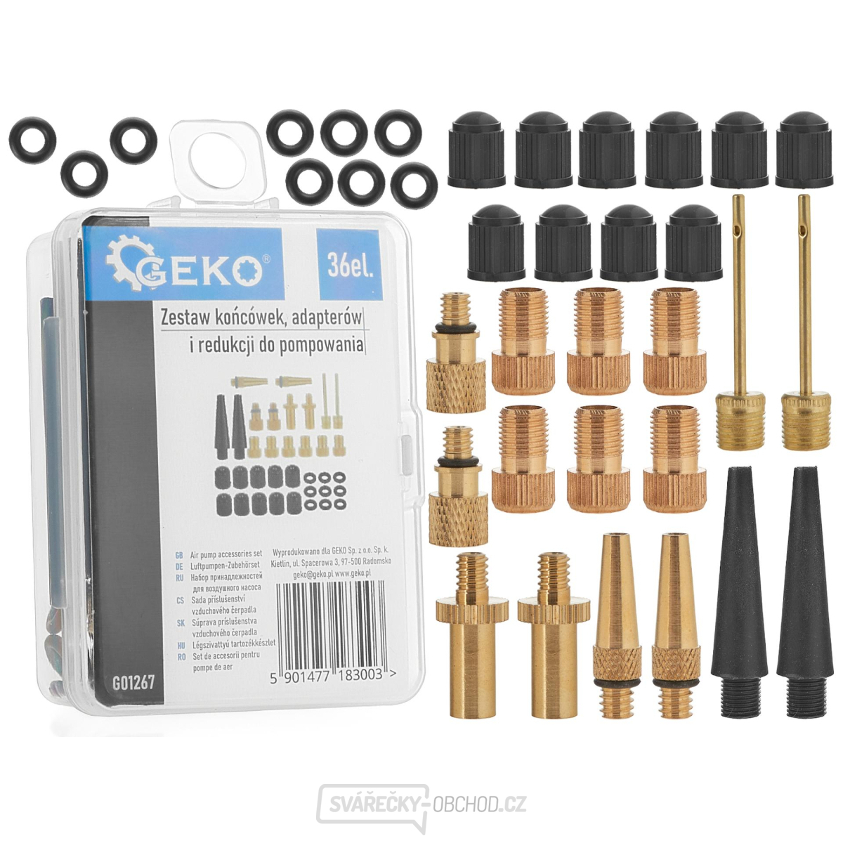 Sada hrotů, adaptérů a redukcí pro pumpování 36 kusů