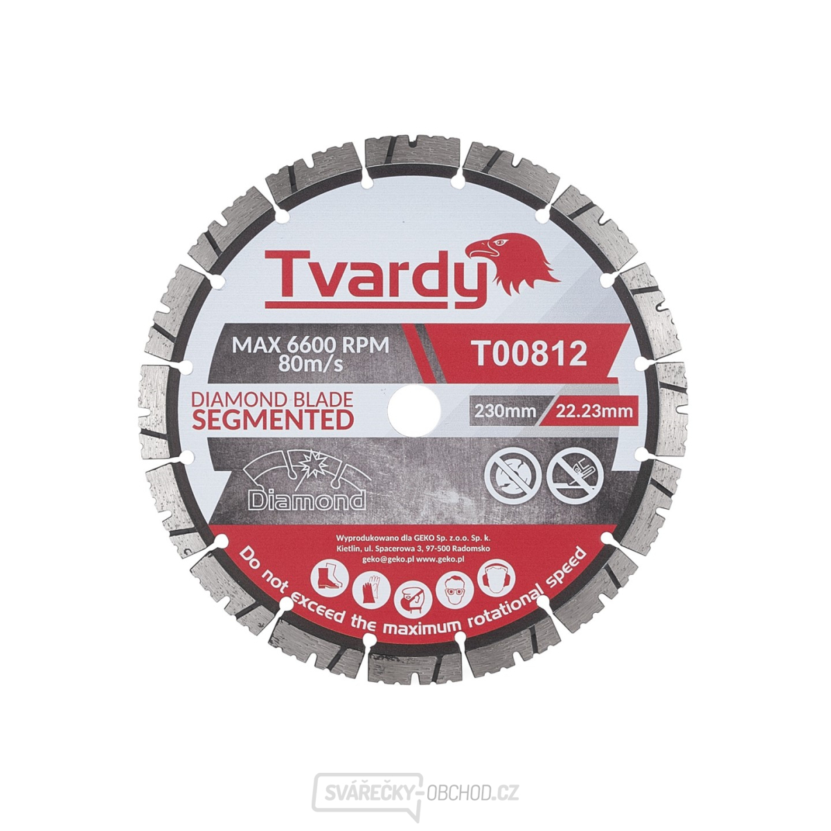 Segmentovaný diamantový kotouč 230 x 12 x 22,23 mm 