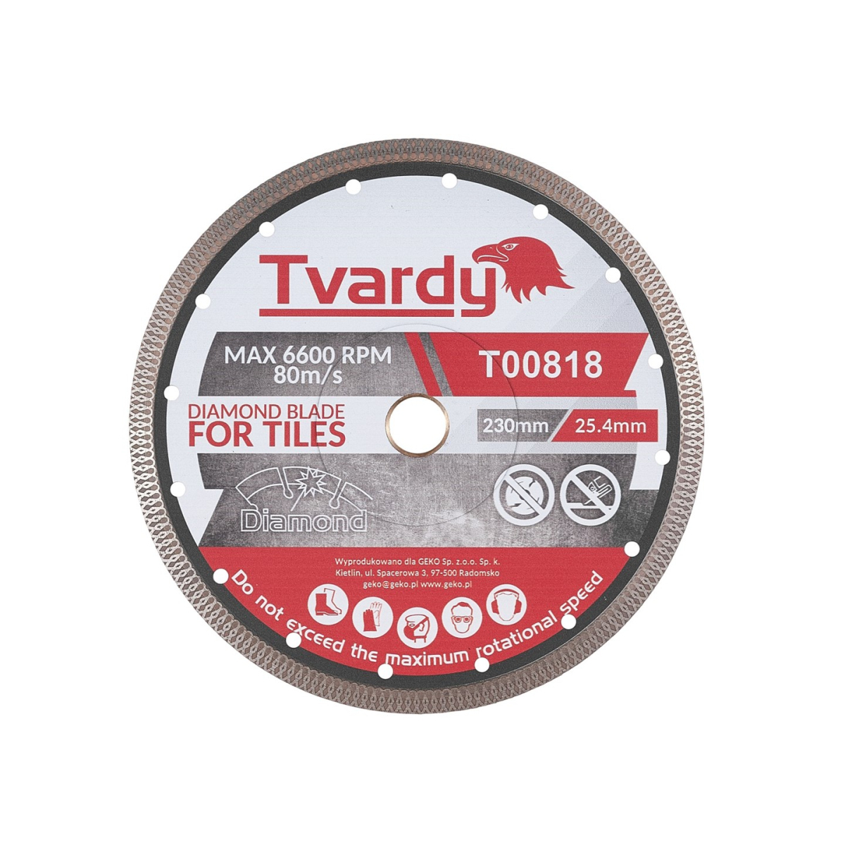GEKO Diamantový kotouč na porcelán 230x10x25.4/22.23mm T00818