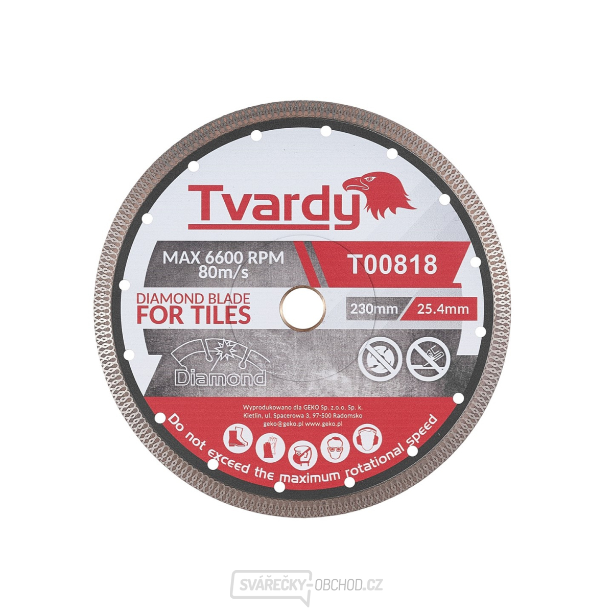 Diamantový kotouč na porcelán 230x10x25.4/22.23mm