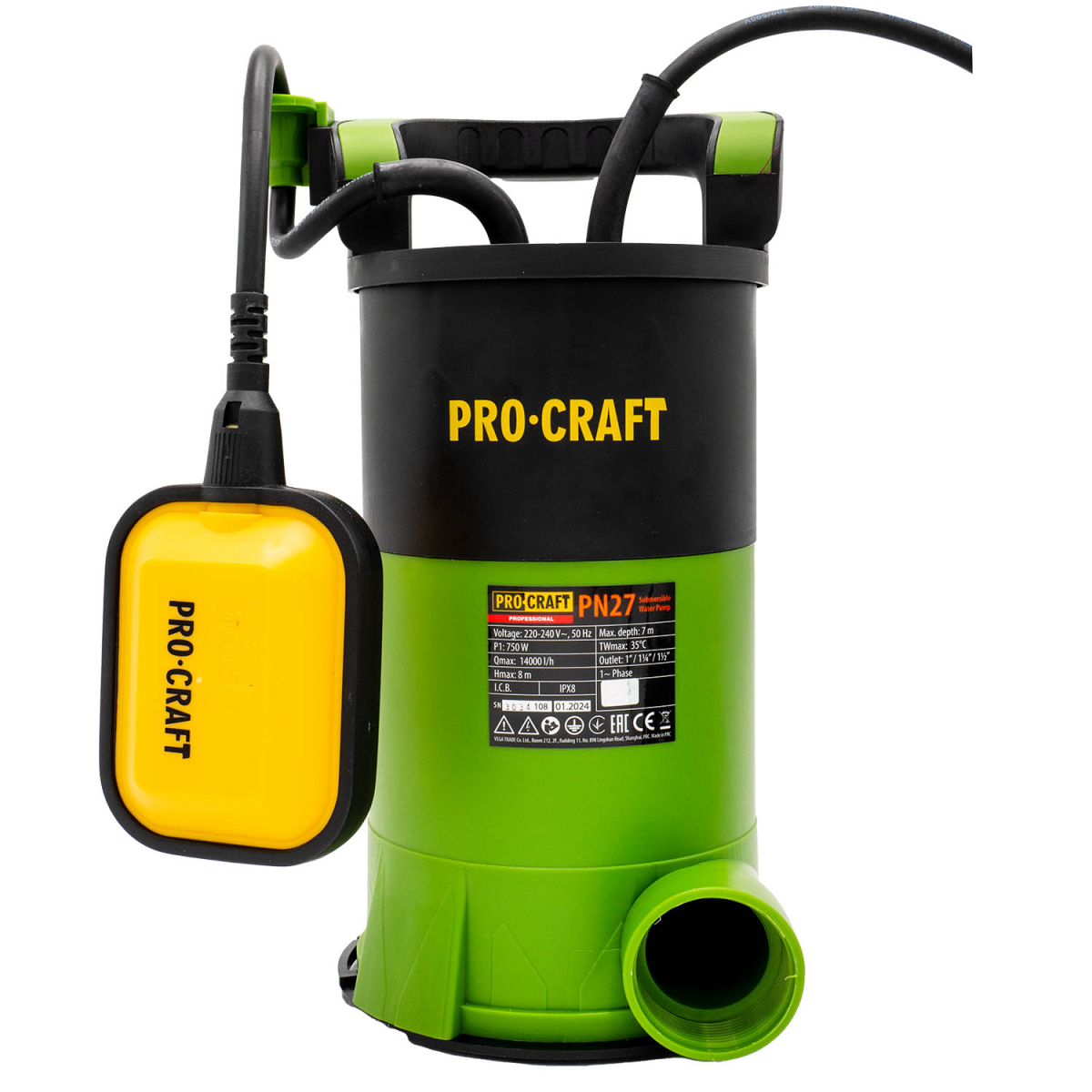 Čerpadlo ponorné Procraft PN27 | PN27 Náhled