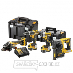 Dewalt Aku sada nářadí DCK422P3T vrtačka + příklepový šroubovák + bruska + vrtací kladivo gallery main image