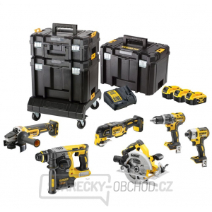 Dewalt Aku sada nářadí DCK685P3T Vrtačka + utahovák + Komb Kladivo + Bruska + Kotoučová pila Dewalt Aku sada nářadí DCK685P3T Vrtačka + utahovák + Komb Kladivo + Bruska + Kotoučová pila gallery main image