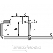 Páková svěrka ve tvaru U - Bessey GU25-12-6H (250/120 mm) Náhled