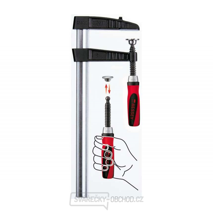 Šroubové ztužidlo Bessey TGK60-2K z temperované litiny 600/120 mm