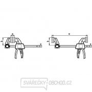 Jednoruční svěrka Bessey EZL30-8 (300/80 mm) Náhled