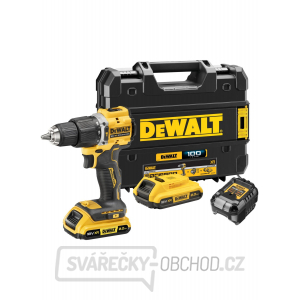 Aku bezuhlíková vrtačka s příklepem DeWALT DCD100YD2T XR Li-Ion 18V/2x2,0Ah