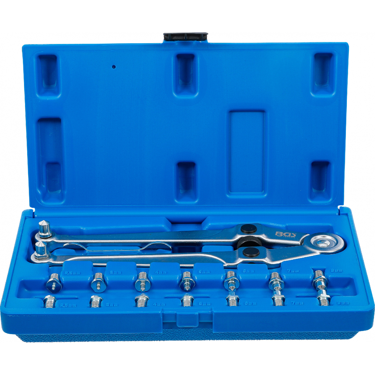Sada klíčů s čepy na čelní otvory | stavitelné | 2,5 - 9 mm, BGS 1464 BGS1464