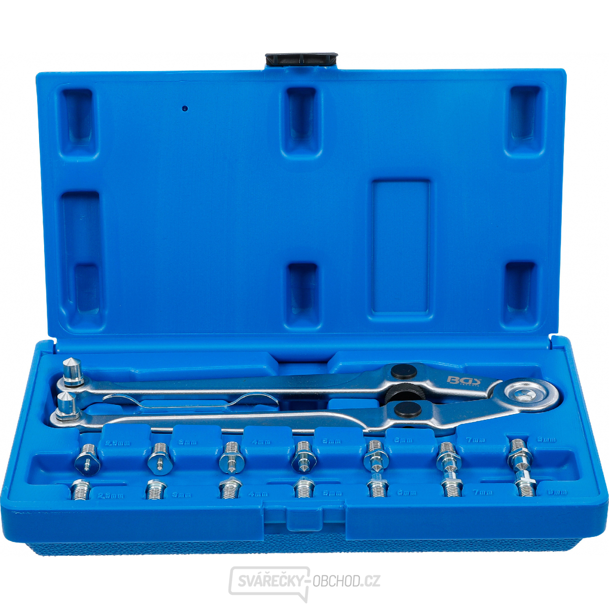 Sada klíčů s čepy na čelní otvory | stavitelné | Ø 2,5 - 9 mm, BGS 1464 Sada klíčů s čepy na čelní otvory | stavitelné | Ø 2,5 - 9 mm, BGS 1464 gallery main image