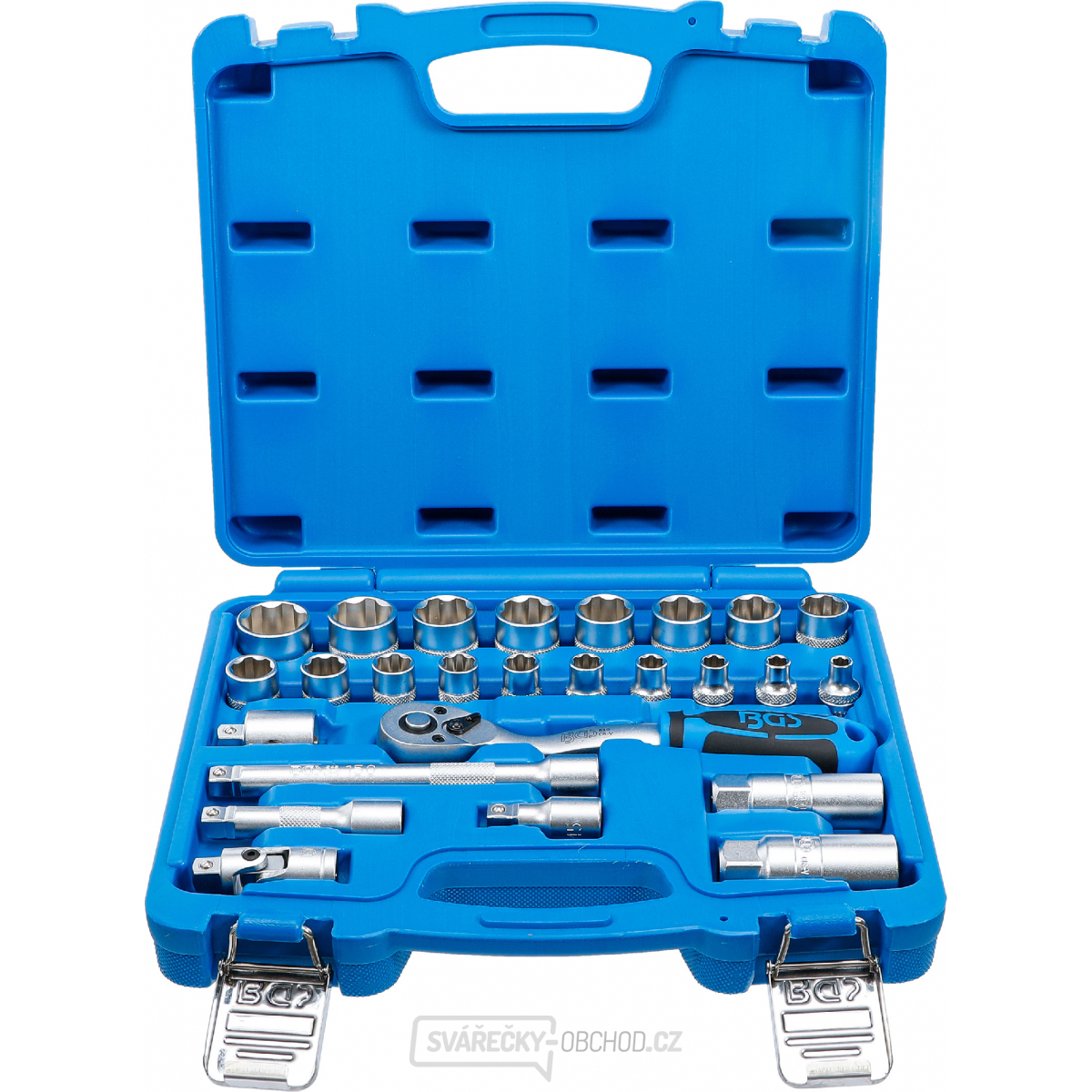 Gola sada, hřídelový profil | 10 mm (3/8") | 26dílná, BGS 2227