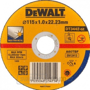 DeWALT DT3442 Kotouč pro řezání nerezové oceli