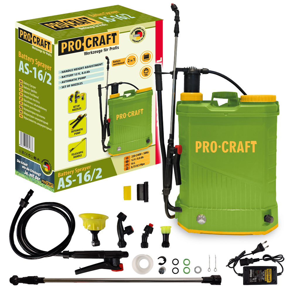 Aku postřikovač Procraft AS-16/2 | AS-16/2 AS-16/2