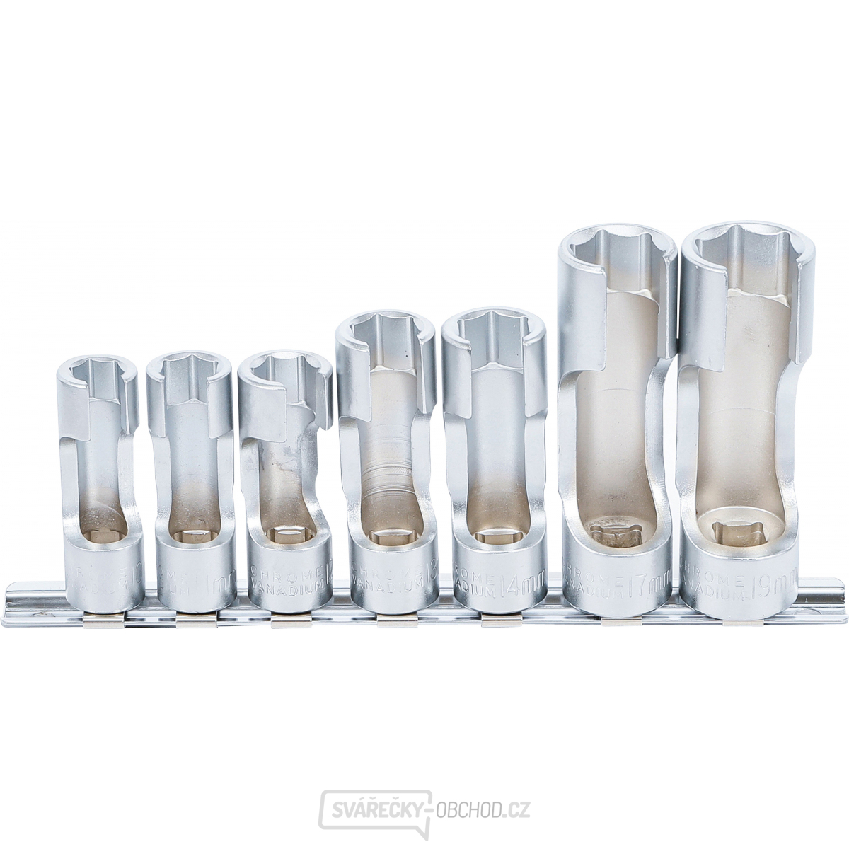 Sada speciálních nástrčných hlavic, drážkované | 10 mm (3/8") | 10 - 19 mm | 7dílná, BGS 1105