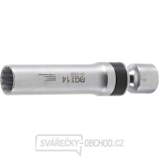 Kloubová nástrčná hlavice na zapalovací svíčky, dvanáctihranná s přídržnou pružinou | vnitřní čtyřhran 10 mm, BGS 2390 Kloubová nástrčná hlavice na zapalovací svíčky, dvanáctihranná s přídržnou pružinou | vnitřní čtyřhran 10 mm, BGS 2390 gallery main image