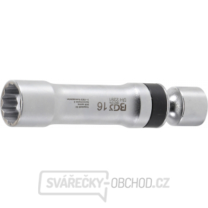 Kloubová nástrčná hlavice na zapalovací svíčky, dvanáctihranná s přídržnou pružinou | vnitřní čtyřhran 10 mm, BGS 2391 Kloubová nástrčná hlavice na zapalovací svíčky, dvanáctihranná s přídržnou pružinou | vnitřní čtyřhran 10 mm, BGS 2391 gallery main image