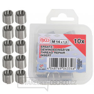 Sada náhradních závitových vložek | M14 x 1,5 mm | 10dílná, BGS 9430-1 Sada náhradních závitových vložek | M14 x 1,5 mm | 10dílná, BGS 9430-1 gallery main image