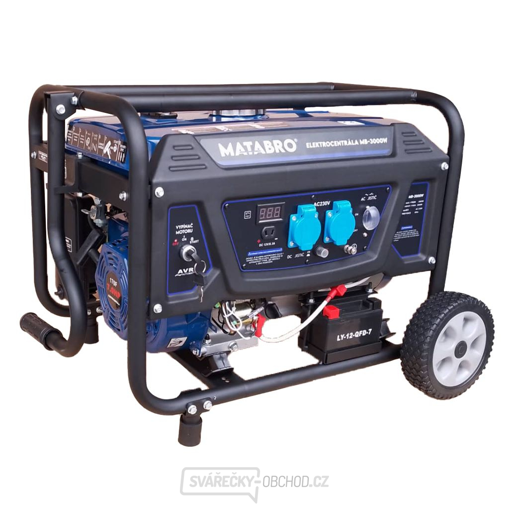 Generátor, elektrocentrála 3000W s elektrickým startérem a AVR, Matabro MB-3000W