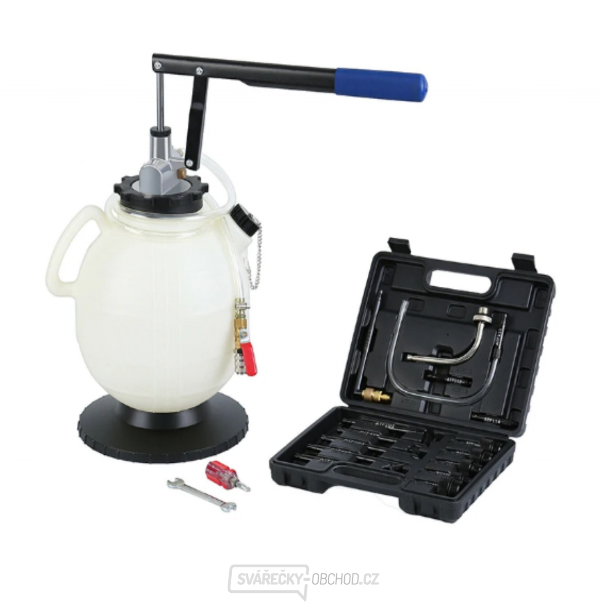 Plnička oleje pro manuální/automatické převodovky | 7L | 15 adaptérů, Matabro MB-OIL04