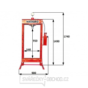 Hydraulický lis 30t s dvourychlostní pumpou a posuvným pístem, Matabro MB-P30TDP Hydraulický lis 30t s dvourychlostní pumpou a posuvným pístem, Matabro MB-P30TDP náhled