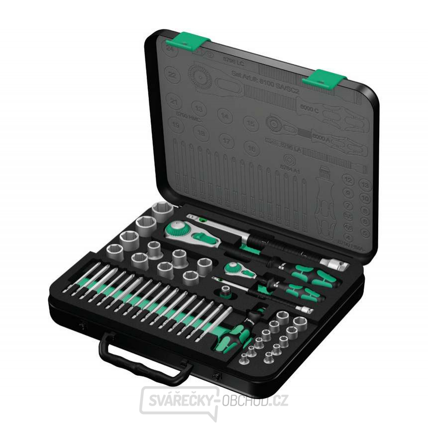 Wera 160785 Ráčnová sada Zyklop 1/4" 8100 SA/SC 2 Zyklop Speed (Sada 43 dílů)