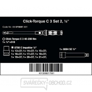 Wera 075681 Momentový klíč Click-Torque C 3 Set 2 s přepínací ráčnou 1/2" (40 ÷ 200 Nm) Sada pro zašroubování do betonu Náhled