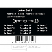 Wera 020013 Očkoploché ráčnové klíče 8 ÷ 19 mm Wera 6000 Joker 11 Set 1 včetně otvíráku Wera Zdarma (Sada 11 dílů) Náhled