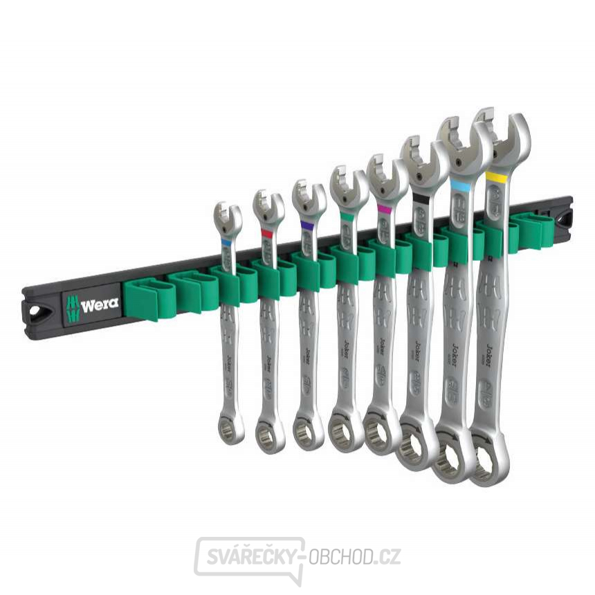 Wera 020016 Očkoploché ráčnové klíče 5/16 ÷ 3/4" 6000 Joker Imperial 1 na magnetické liště, 9632 (Sada 8 dílů)