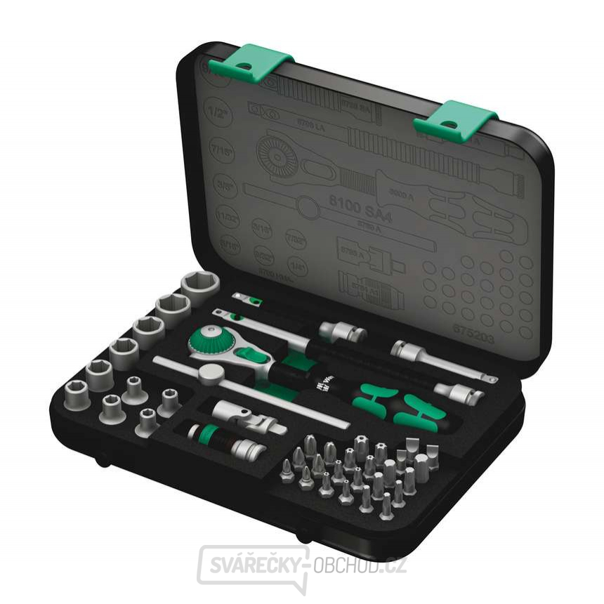 Wera 003535 Ráčna Zyklop Speed 1/4" typ 8100 SA 4 imperial (Sada 41 dílů)