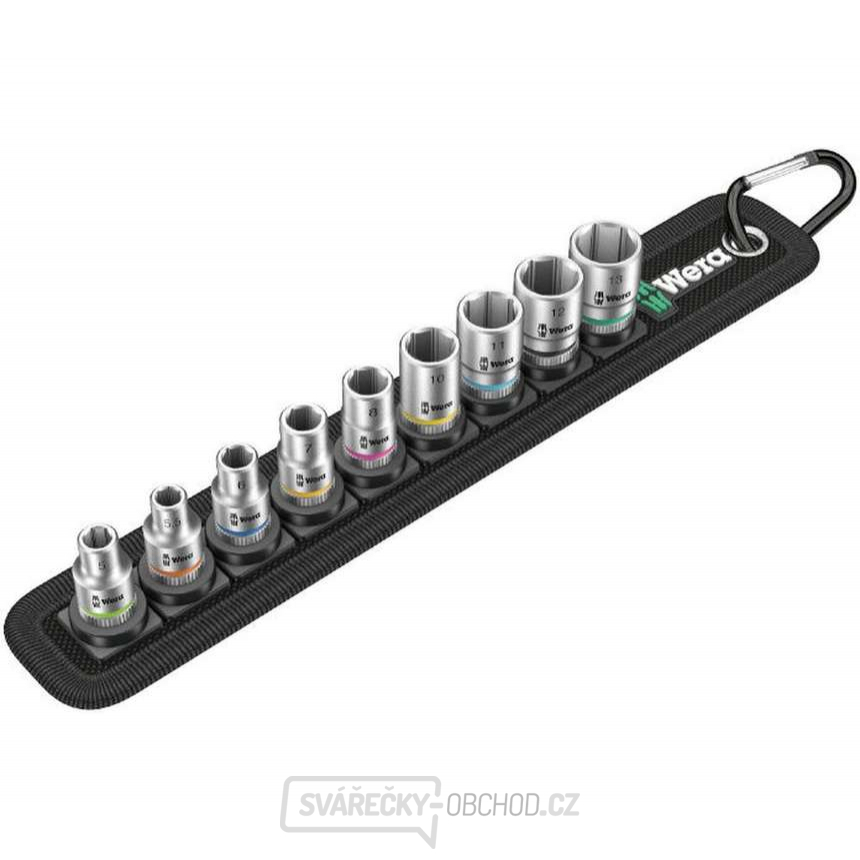 Wera 003883 Nástrčné hlavice Zyklop 1/4" Belt A 4 (Sada 9 dílů)