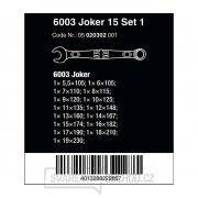 Wera 020302 Očkoploché klíče 5,5 ÷ 19 mm 6003 Joker 15 Set 1 (Sada 15 dílů) Náhled