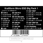 Wera 134019 Šroubováky na elektroniku Kraftform Micro ESD Big Pack 1 (Sada 25 dílů) Náhled