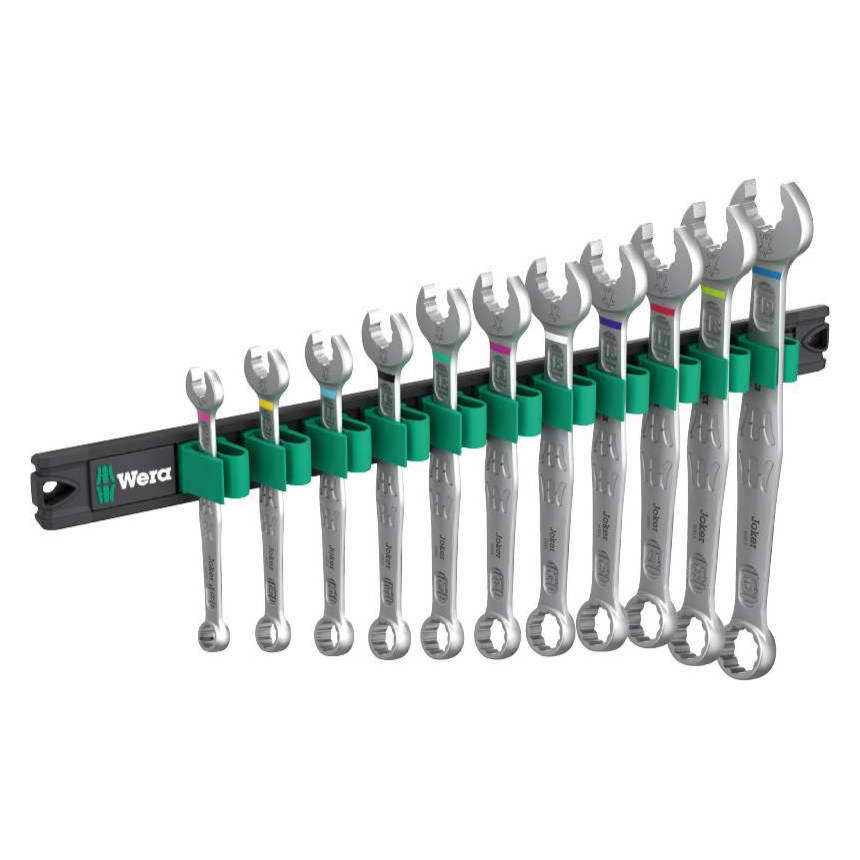 Wera 020233 Očkoploché klíče 8 ÷ 19 mm 6003 Joker 1 na magnetické liště, 9640 (Sada 11 dílů) 05020233001
