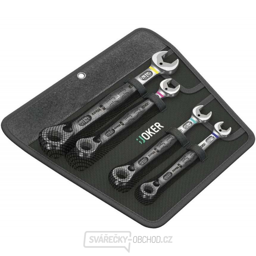 Wera 020092 Očkoploché ráčnové klíče 7/16 ÷ 3/4" 6001 Joker Switch 4 Imperial Set 1, palcové (Sada 4 dílů)