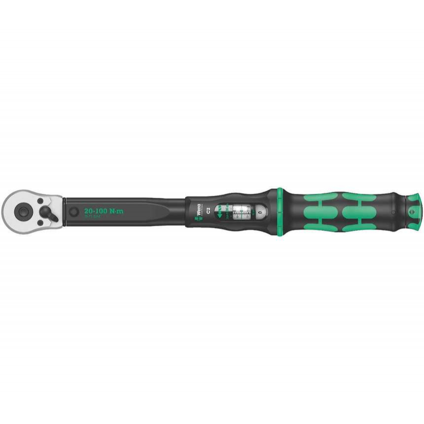 Wera 075621 Momentový klíč Wera Click-Torque C 2 s přepínací ráčnou 1/2&quot; (20 - 100 Nm)