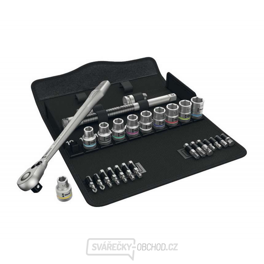 Wera 004078 Ráčnová sada Zyklop Metal 8100 SC 8. 28 dílů, upínací část 1/2"