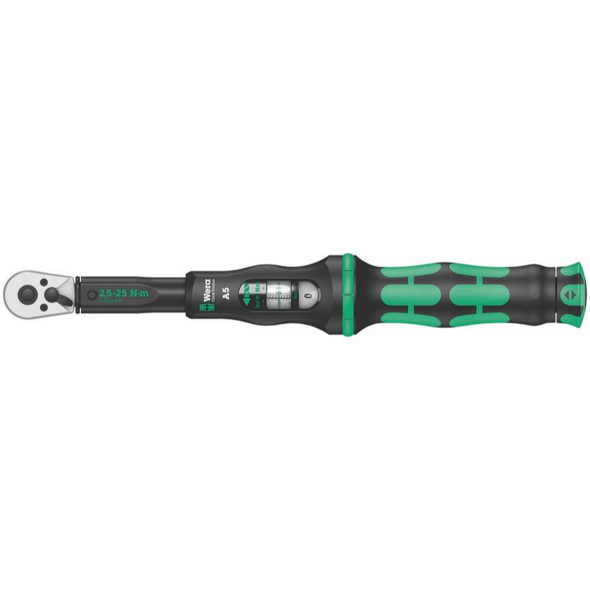 Wera 075604 Momentový klíč Wera Click-Torque A 5 s přepínací ráčnou 1/4&quot; (2,5 ÷ 25 Nm)